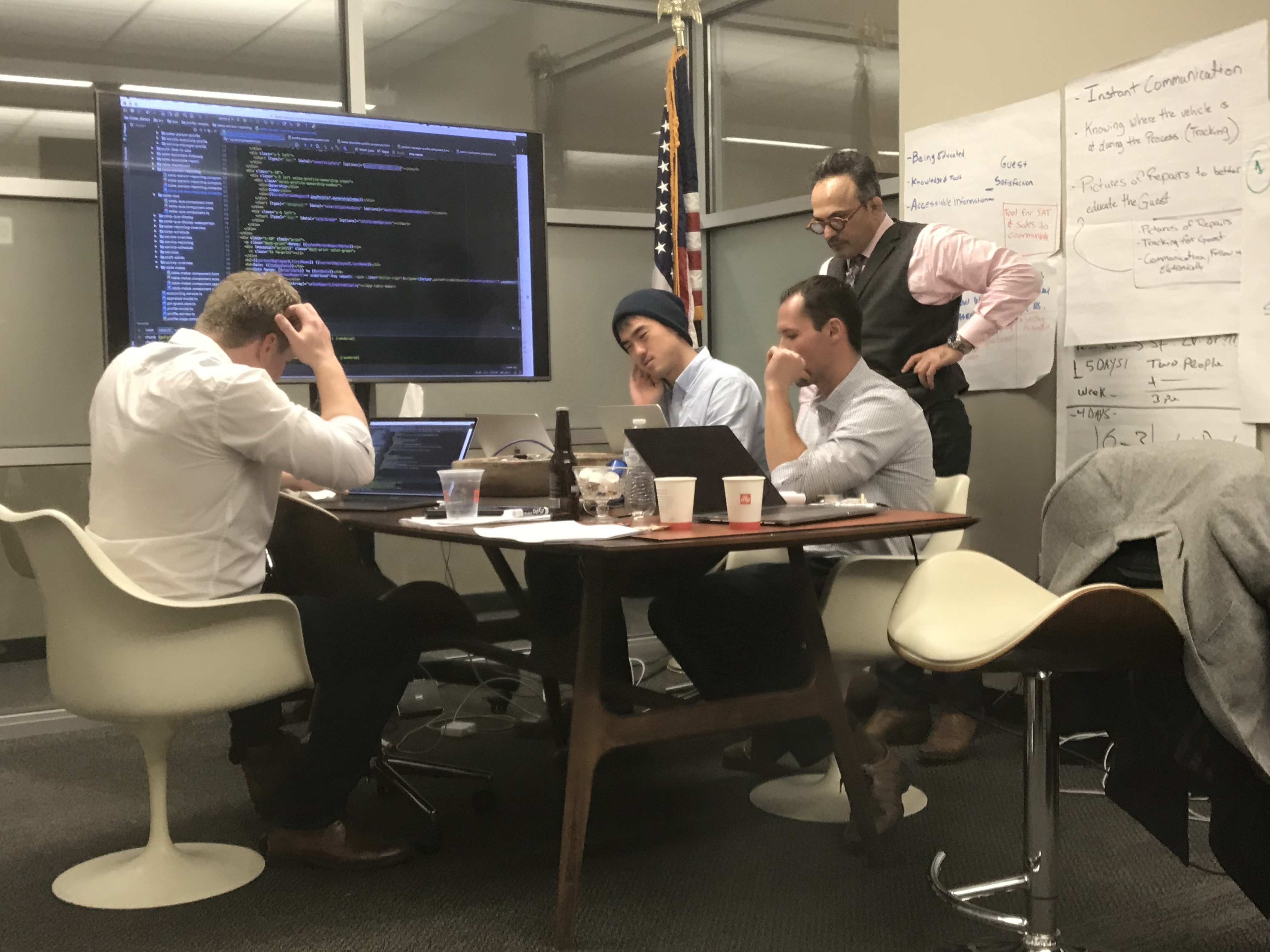 Collaborative systems and application build work supporting dealership operations